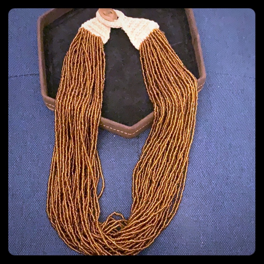 Amber beaded necklace